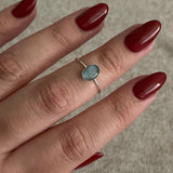 Blue Australian Opal Ring - Size 7