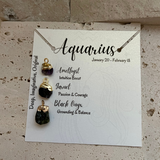 3 Gemstone Zodiac Necklace