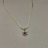 N001 - Gold Filled Snow Flake Necklace