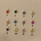 Tiny Secret Initial & Heart Charm Necklace