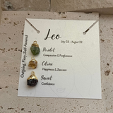 3 Gemstone Zodiac Necklace