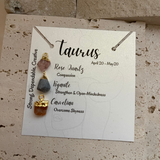 3 Gemstone Zodiac Necklace