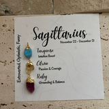 3 Gemstone Zodiac Necklace