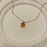 Tiny Secret Initial & Heart Charm Necklace