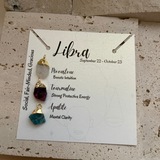 3 Gemstone Zodiac Necklace