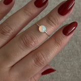 Rose Cut Opal Ring - Size 8