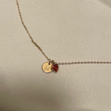 Tiny Secret Initial & Heart Charm Necklace