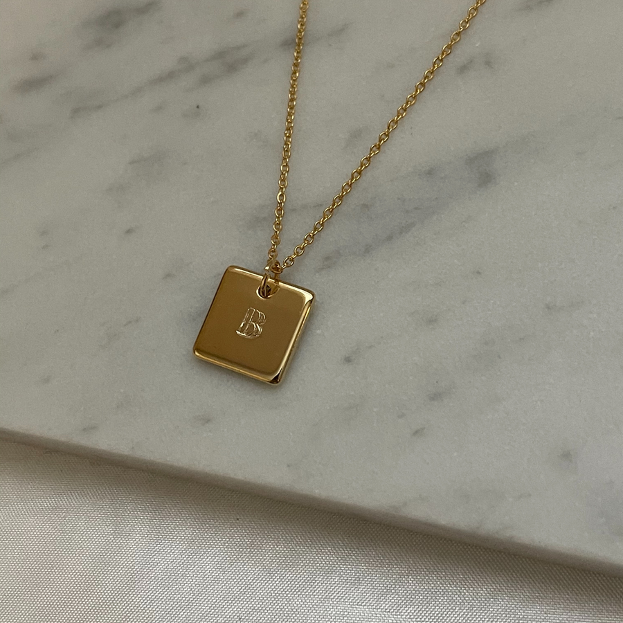 Personalized Square Initial Necklace