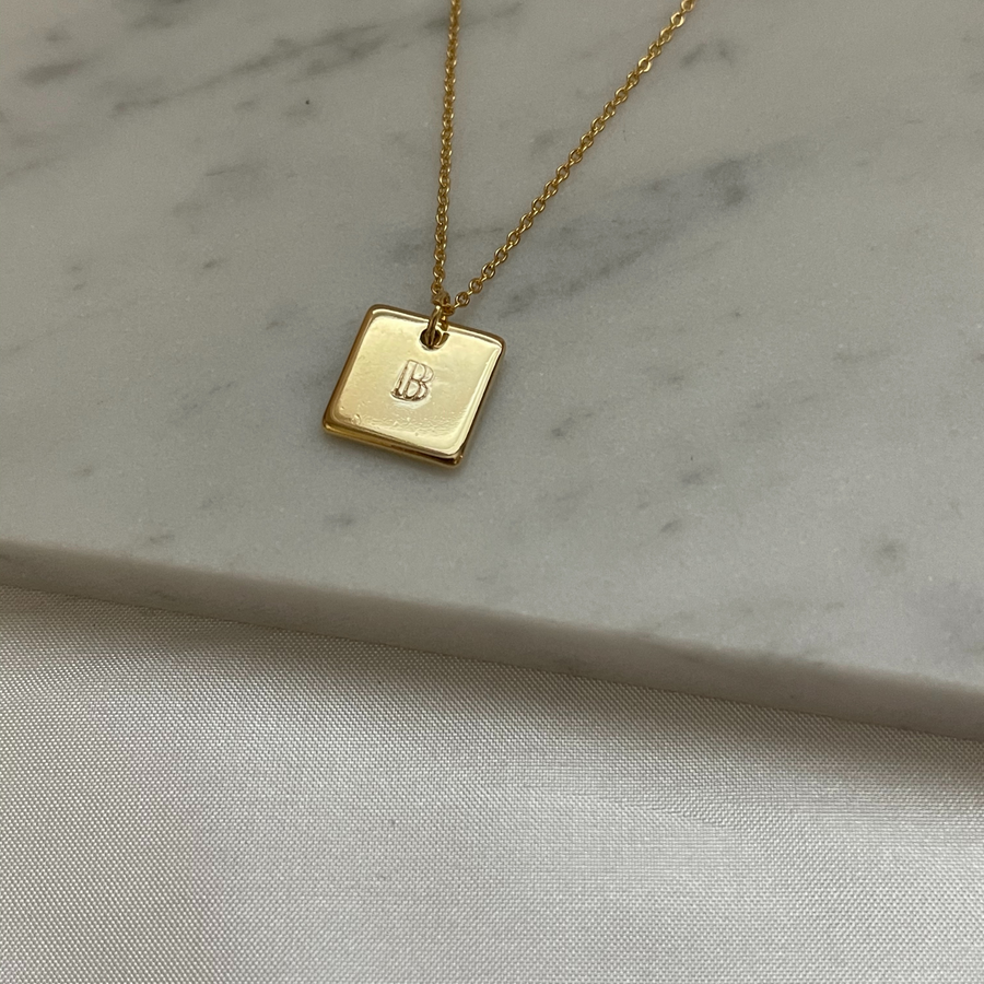 Personalized Square Initial Necklace