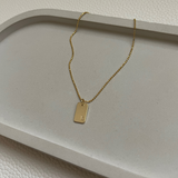 Custom Corner Initial Necklace