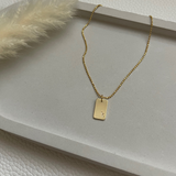 Custom Corner Initial Necklace