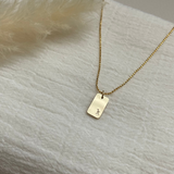 Custom Corner Initial Necklace