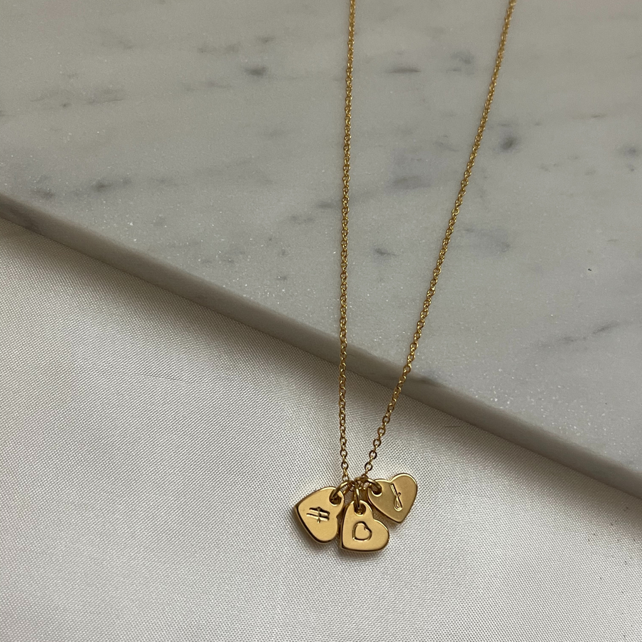 Personalized Tiny Heart Initial Necklace