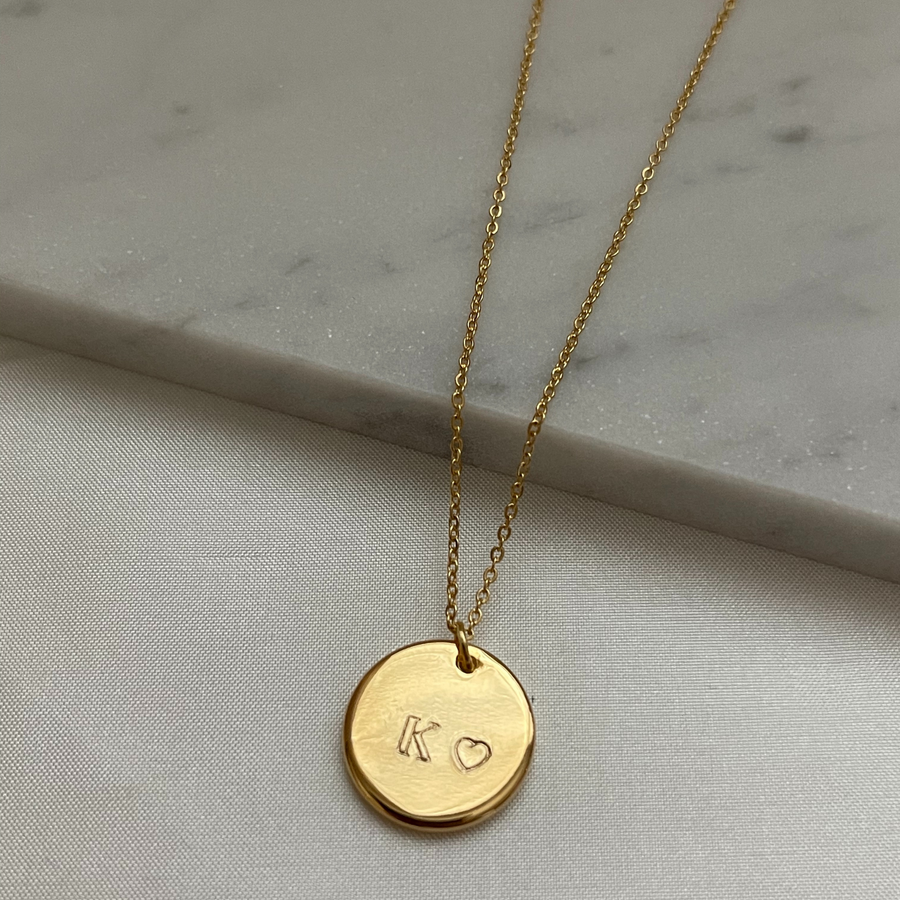 Personalized Initial Necklace with Heart