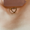 Gold-filled Diamond Outline Heart Adjustable Ring